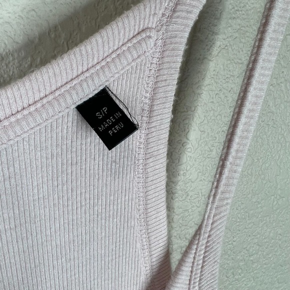 ATM Women's Ribbed Knit‎ Tank Mini Dress Racerback Sleeveless Pink Size S - Picture 5 of 13